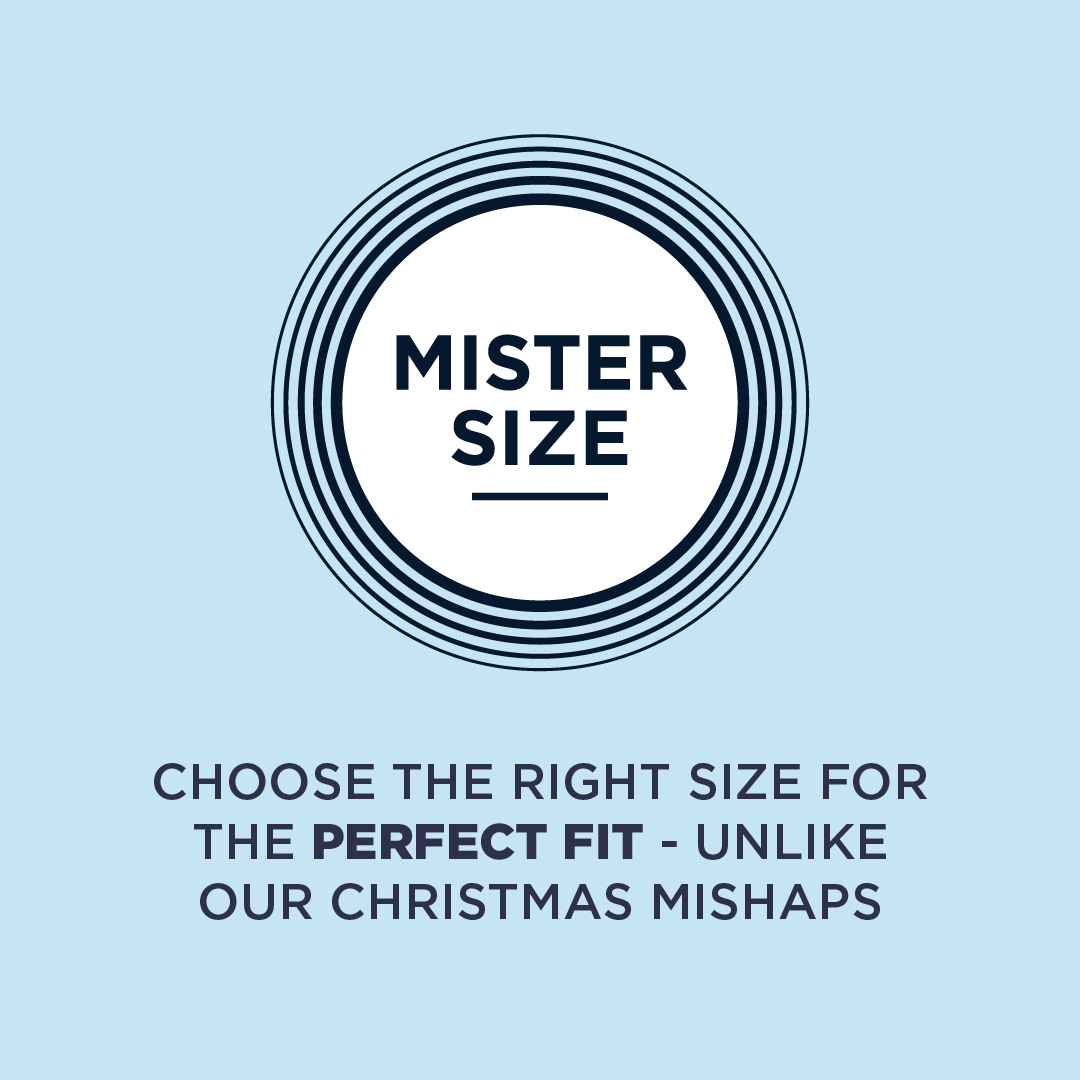 Mister Size-logotyp med text under: Välj rätt storlek för perfekt passform